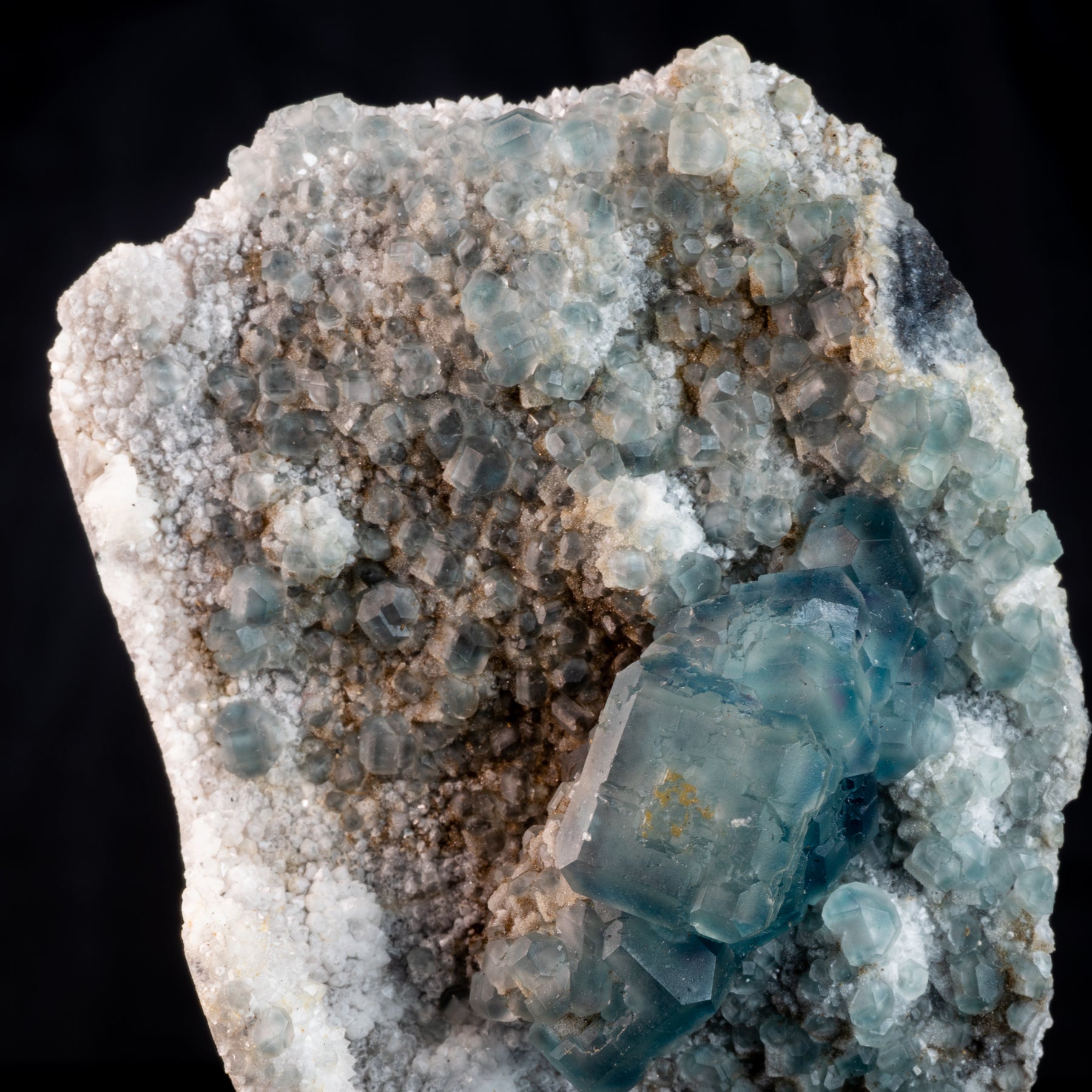 Aqua Blue Fluorite druzy 94g