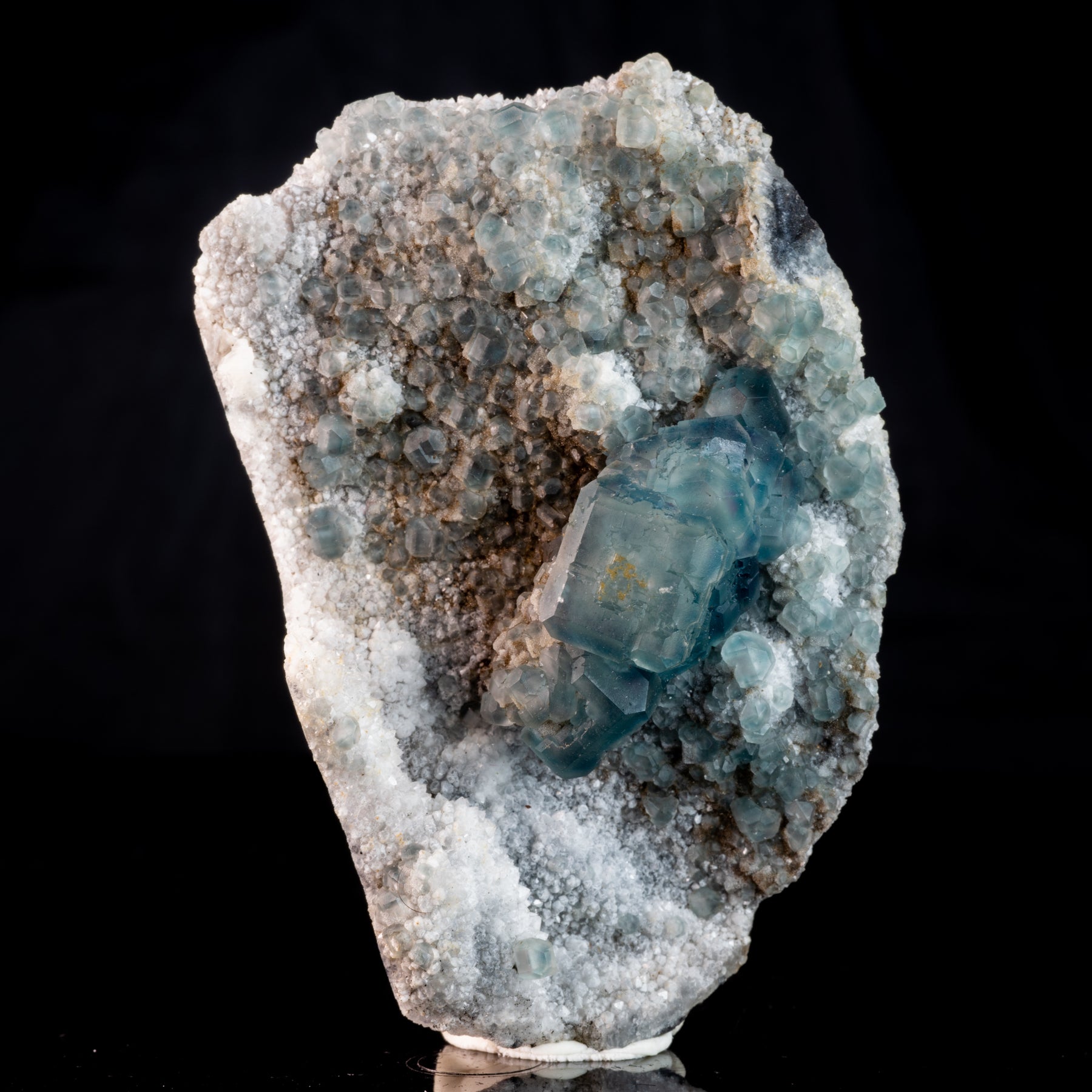 Aqua Blue Fluorite druzy 94g