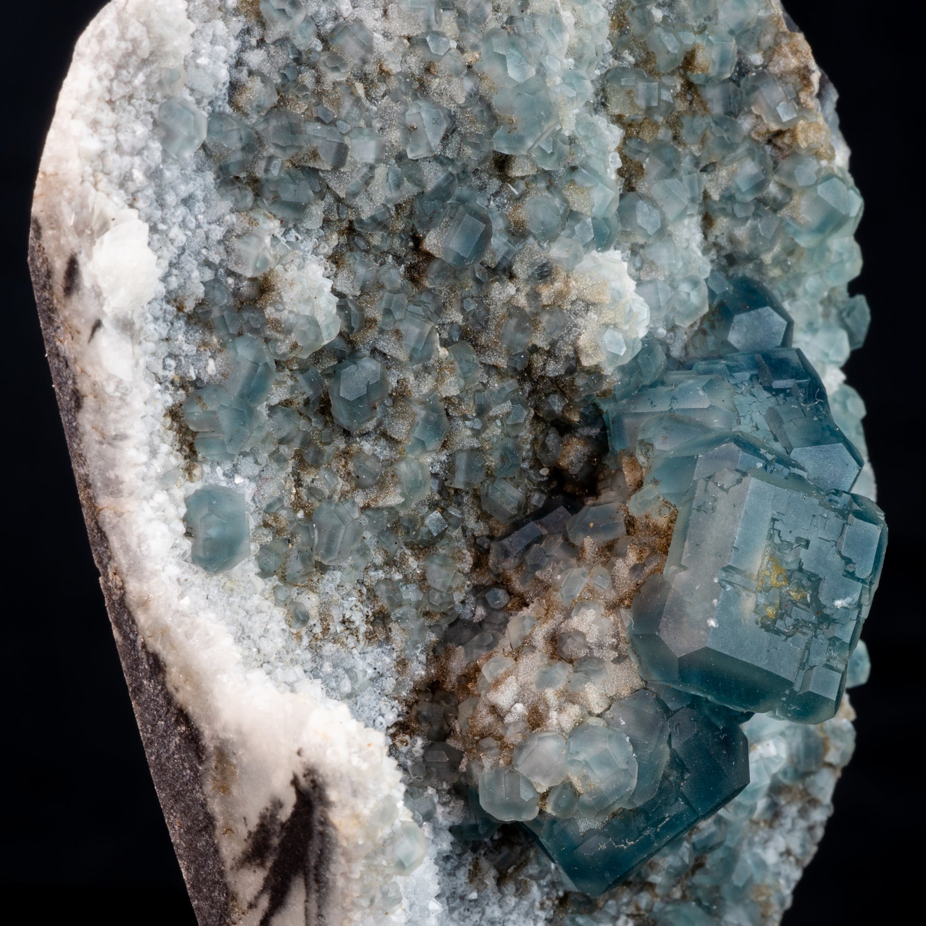 Aqua Blue Fluorite druzy 94g