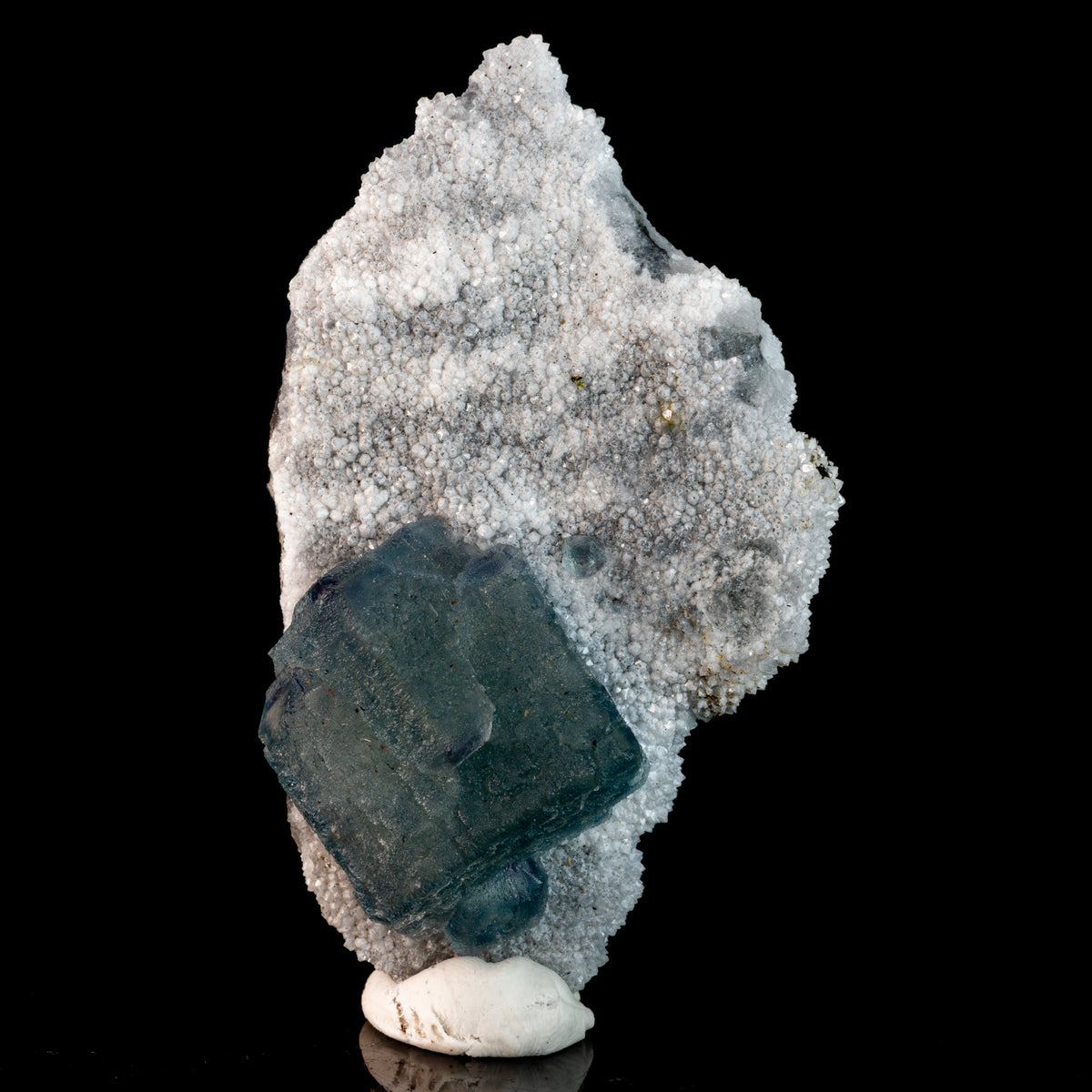 Aqua Blue Fluorite on Druzy Matrix 75g