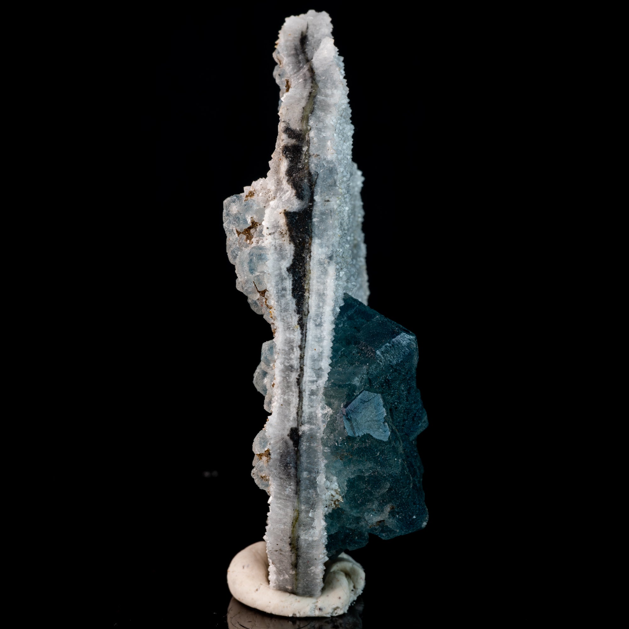 Aqua Blue Fluorite on Druzy Matrix 75g