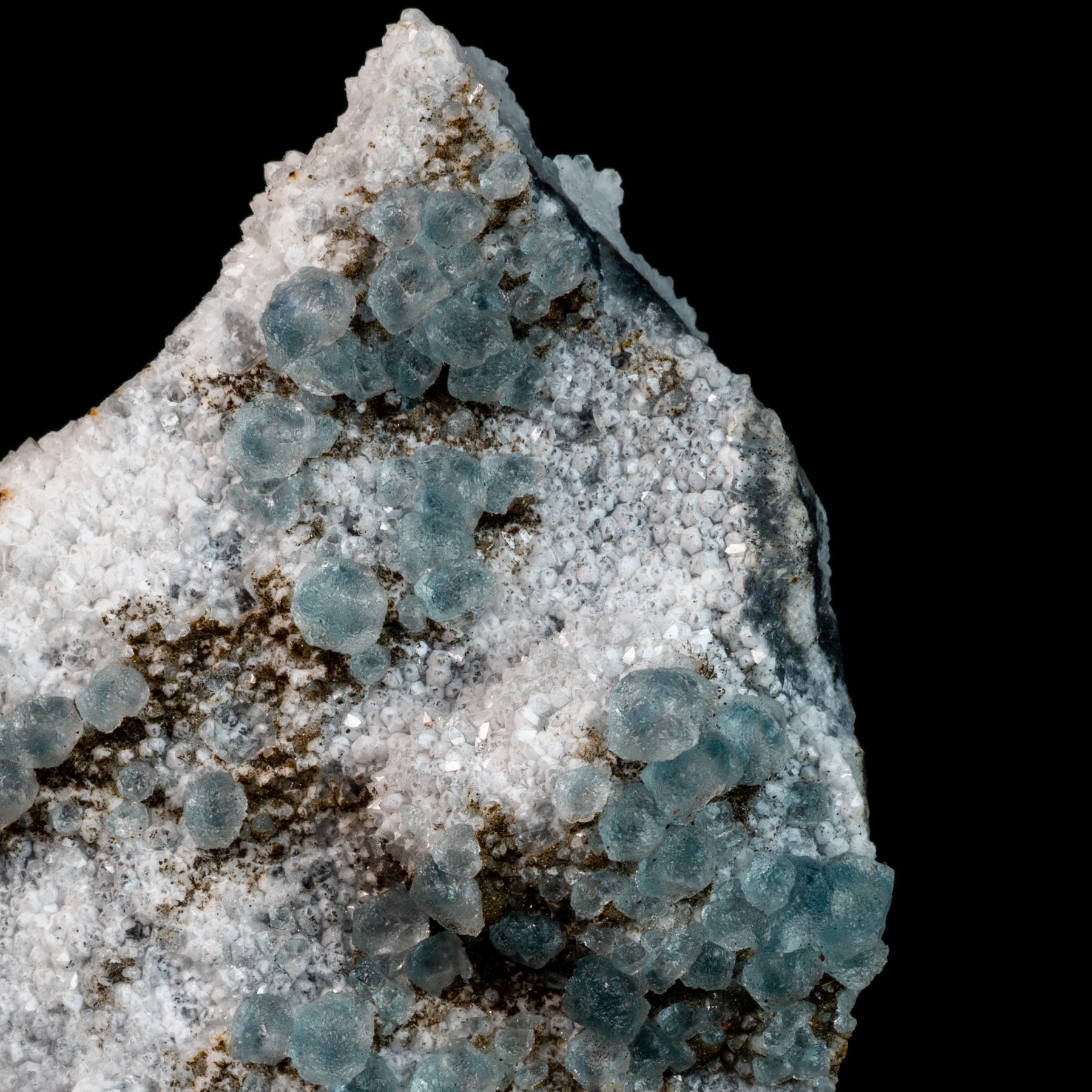 Aqua Blue Fluorite on Druzy Matrix 75g
