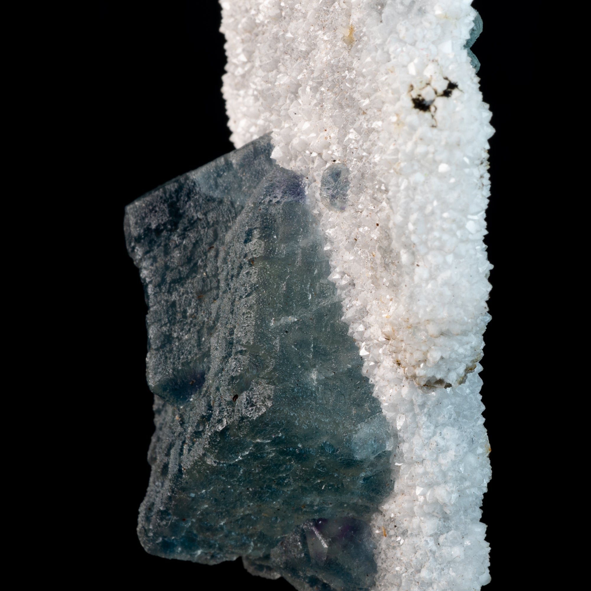 Aqua Blue Fluorite on Druzy Matrix 75g