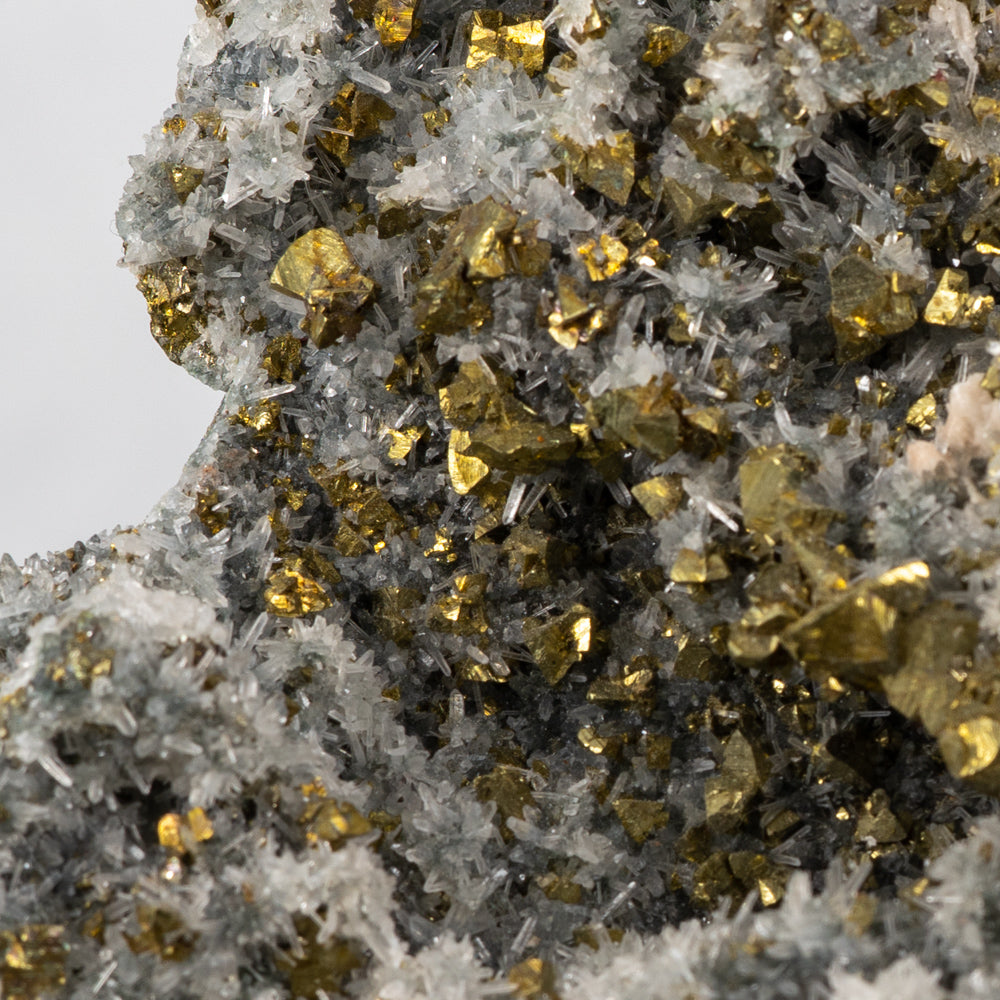 Chalcopyrite & Quartz on Dolomite Matrix