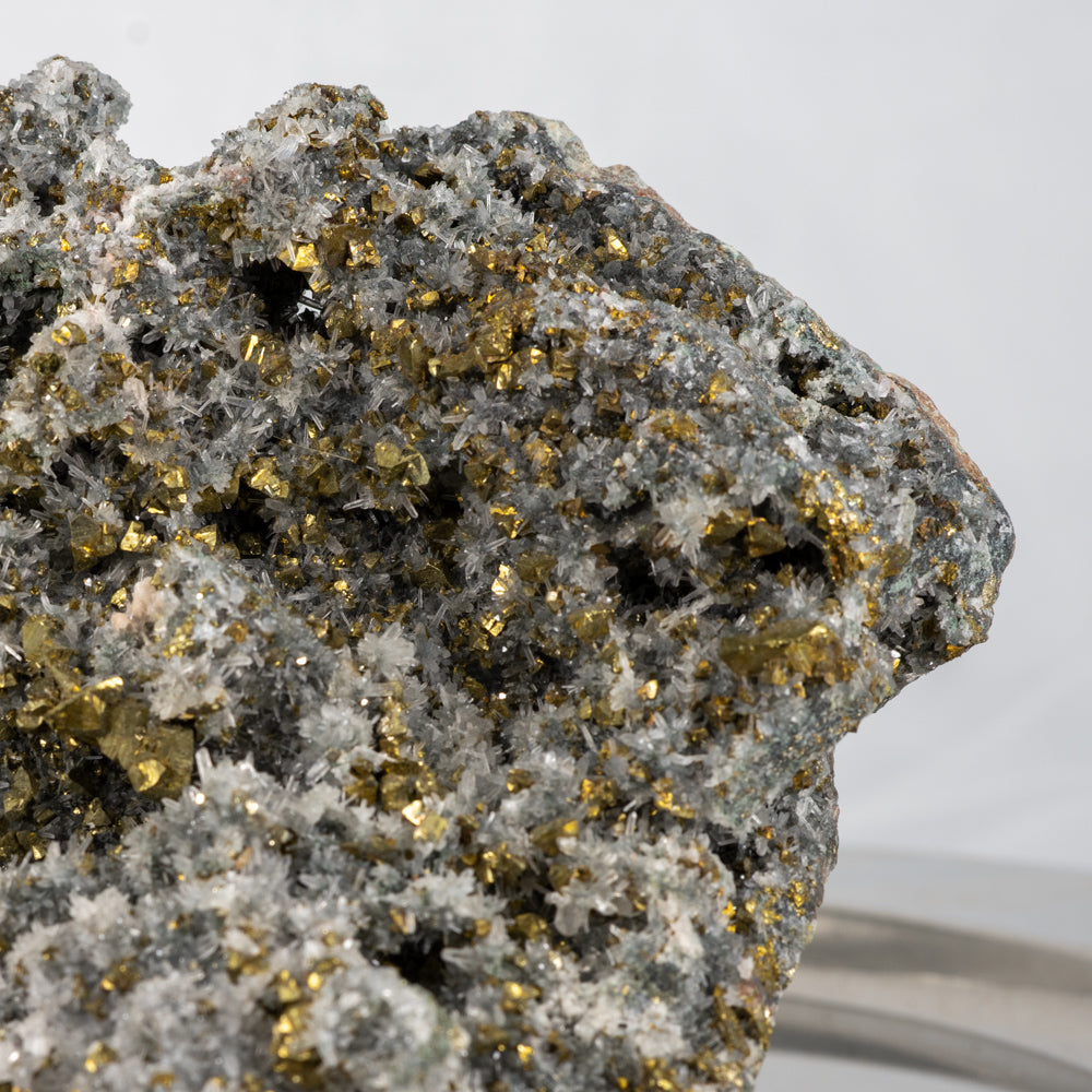 Chalcopyrite & Quartz on Dolomite Matrix