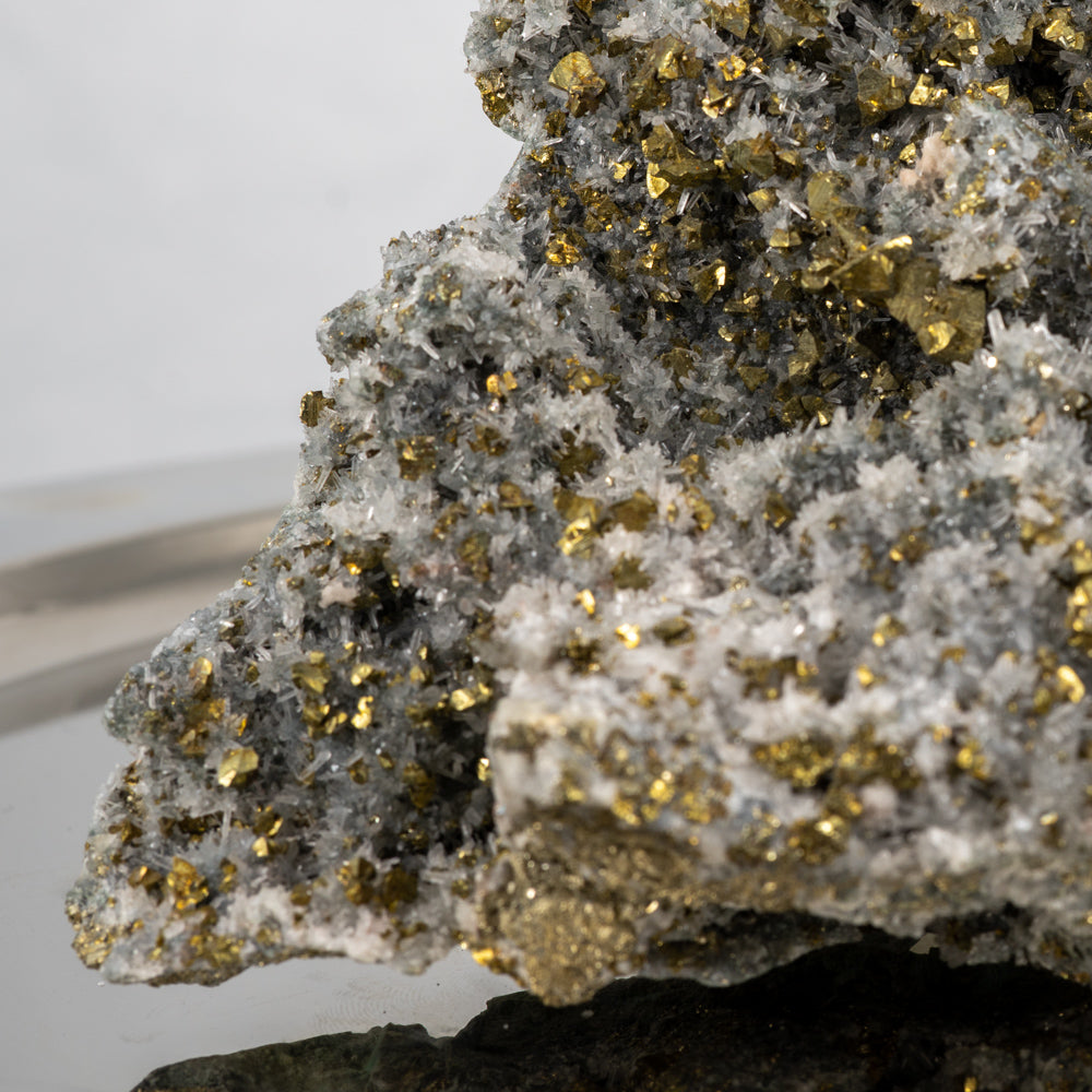 Chalcopyrite & Quartz on Dolomite Matrix