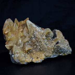 Grey Phantom Fluorite with Yellow Dogtooth Calcite 239g