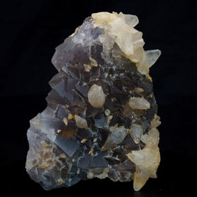 Grey Phantom Fluorite with Dogtooth Calcite 345g