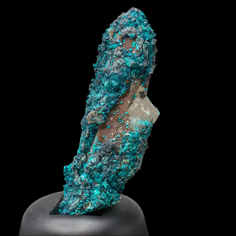 Chrysocolla, Malachite & Limonite on Smoky Quartz - Tentadora 81g