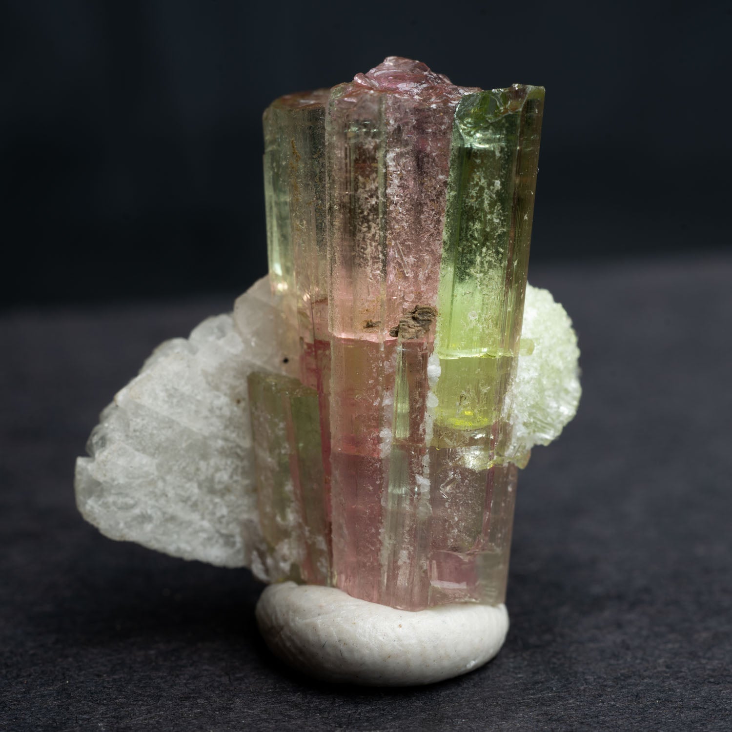 Watermelon Tourmaline with Quartz 33ct