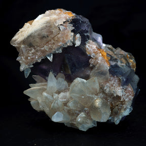 Purple Phantom Fluorite with Dogtooth Calcite 150g