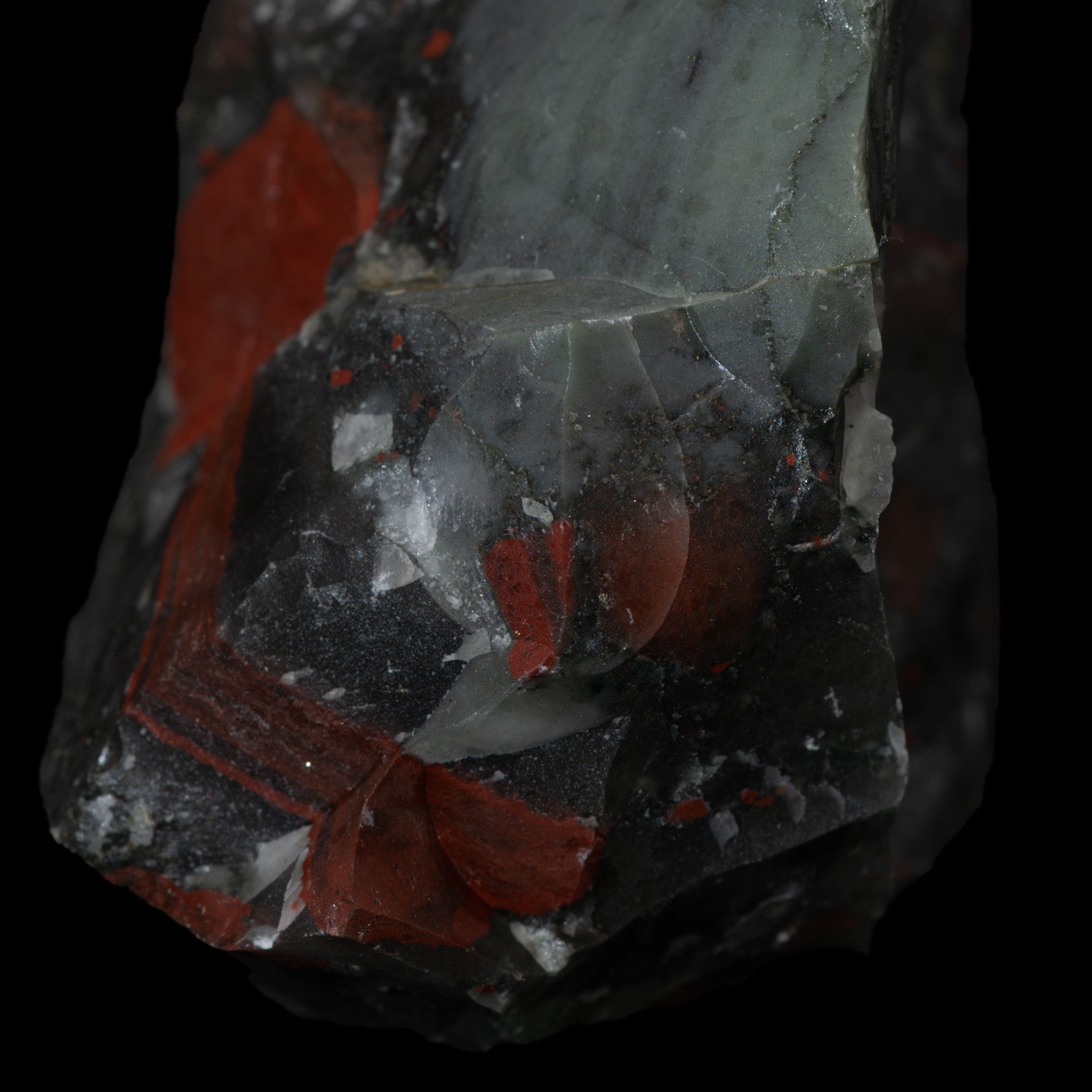 African Bloodstone with Pyrite