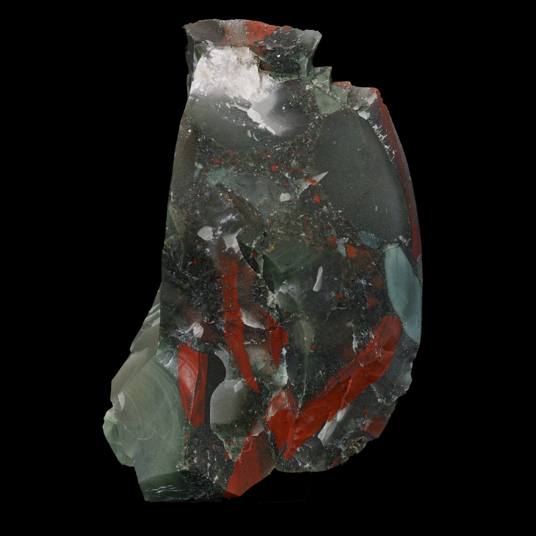 African Bloodstone with Pyrite