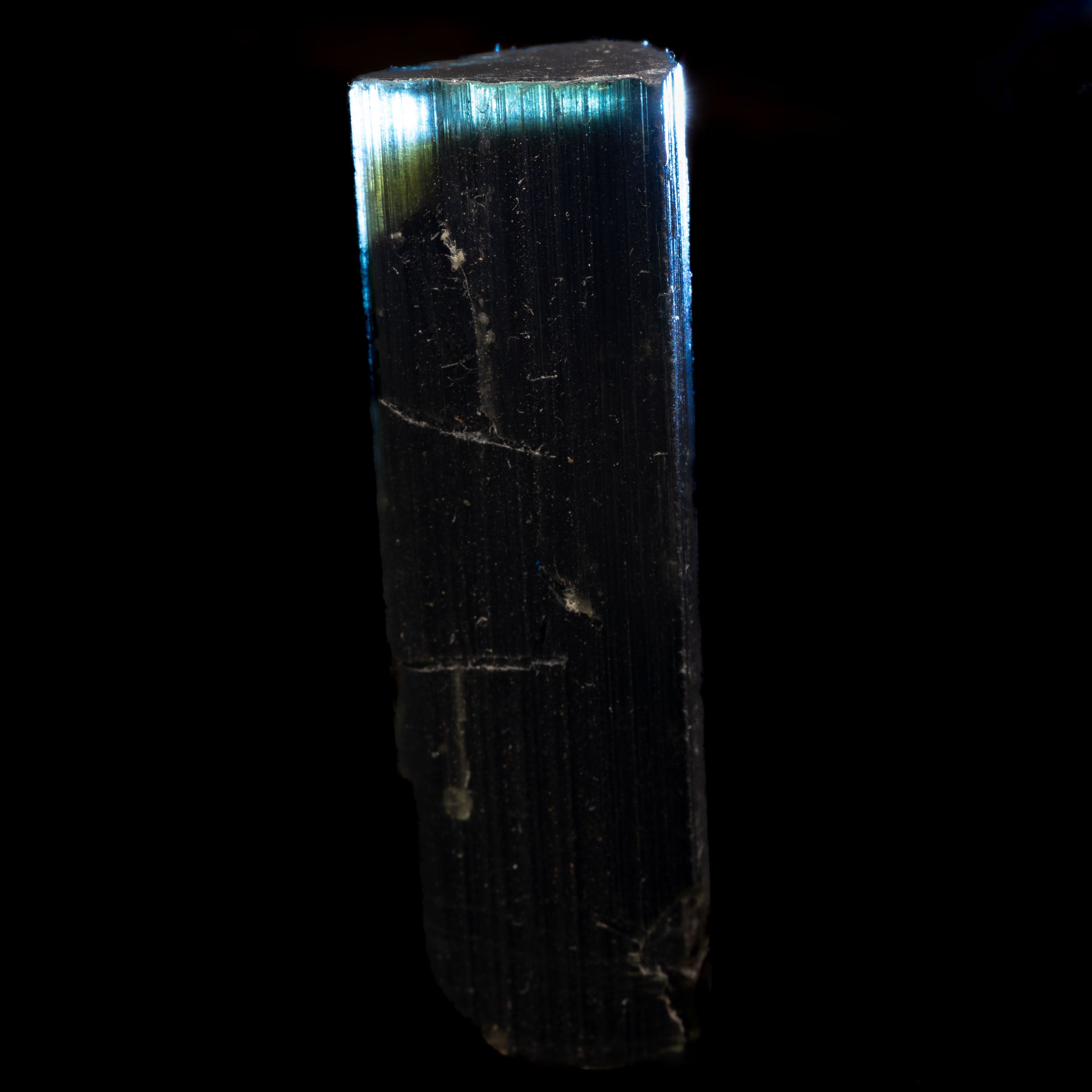 Blue & Green Cap Tricolor Tourmaline 70ct