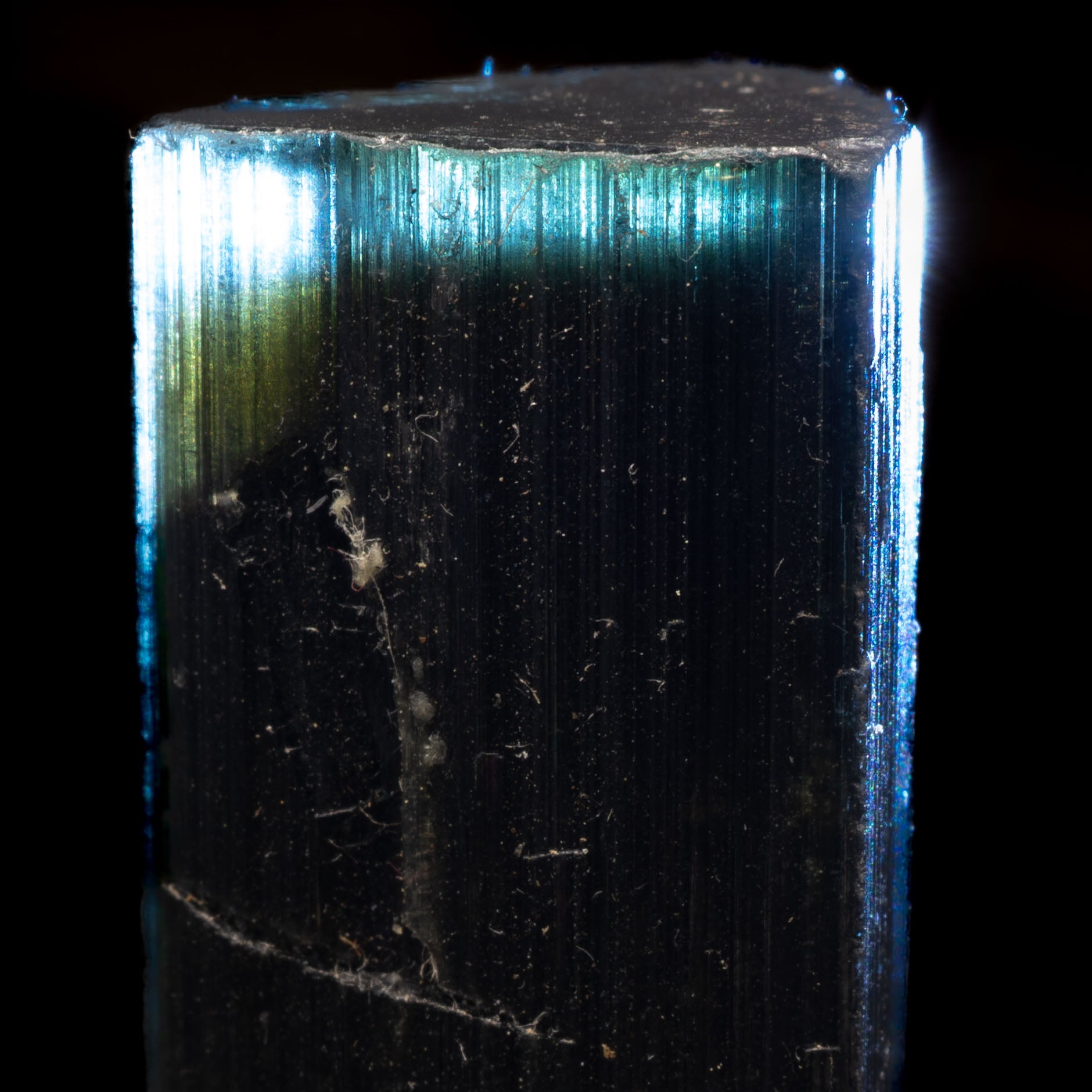 Blue & Green Cap Tricolor Tourmaline 70ct