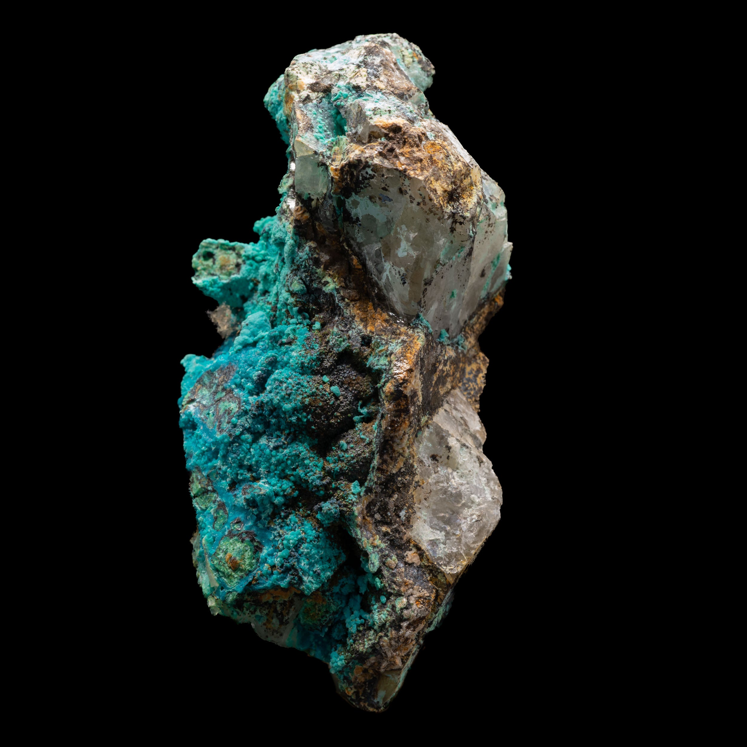 Chrysocolla, Malachite Tentadora Quartz 149g