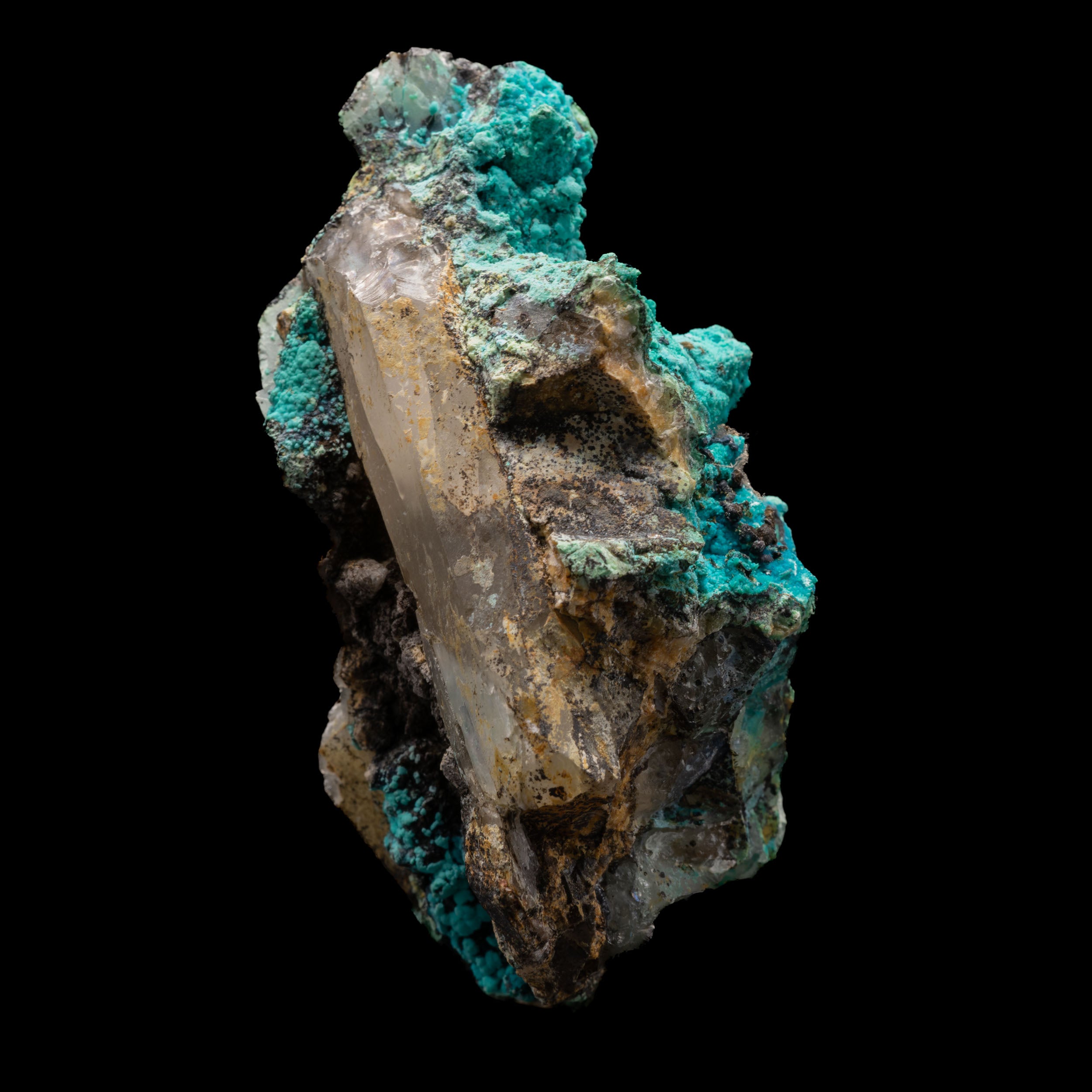 Chrysocolla, Malachite Tentadora Quartz 149g