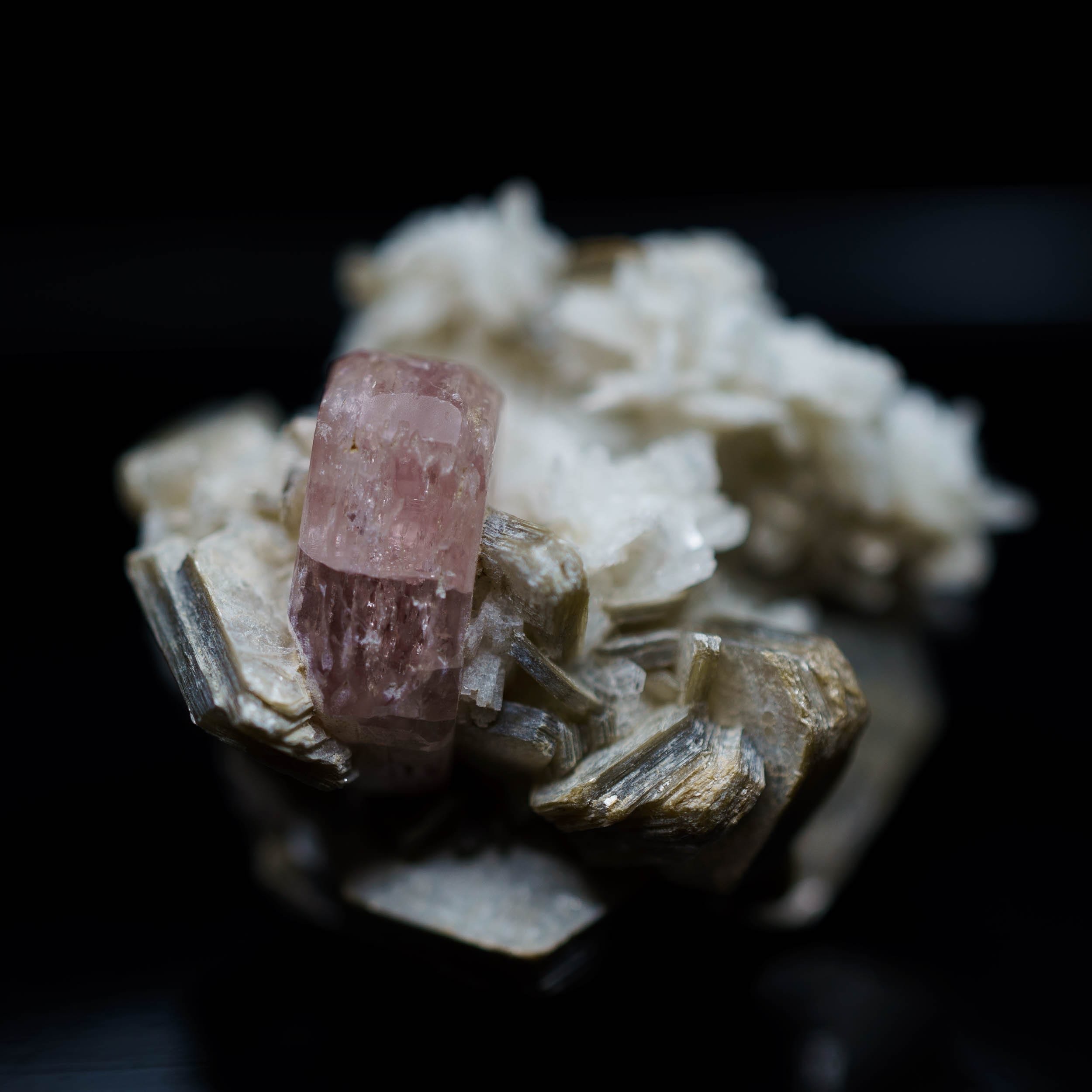 Pink Apatite on Muscovite 25.5g