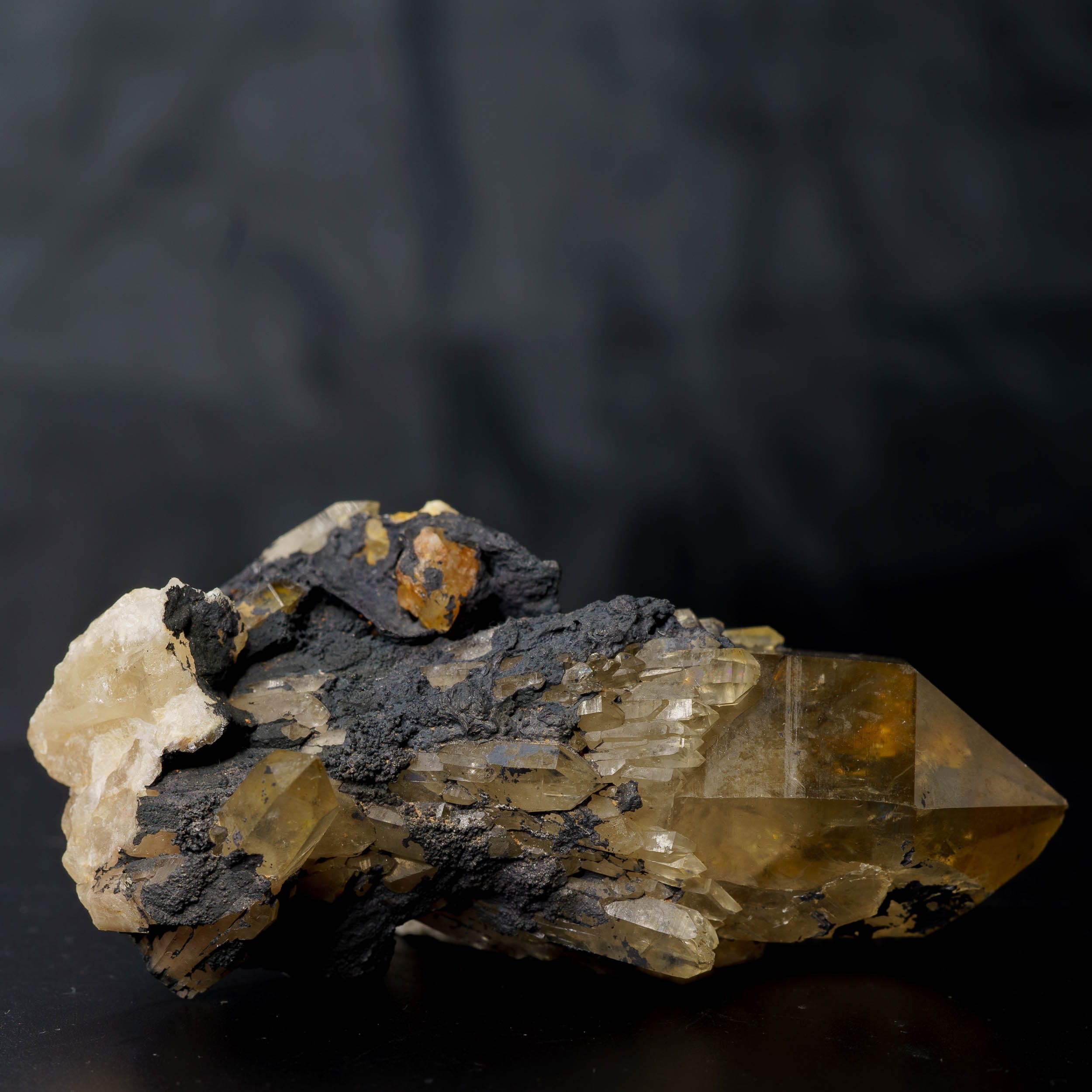 Smoky Congo Citrine Hematite 64.5g